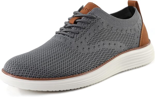 VILOCY Men's Casual Dress Sneakers Oxfords Business Mesh Breathable Walking Shoes Tennis Comfortable