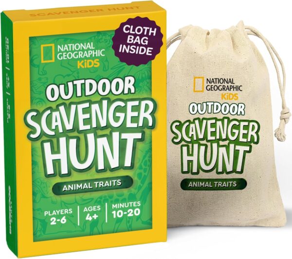 National Geographic - Outdoor Scavenger Hunt Card Game for Kids 4 & Up - Fun Summer & Outside Activity - Gifts for Boys & Girls Ages 4, 5, 6, 7, 8, 9